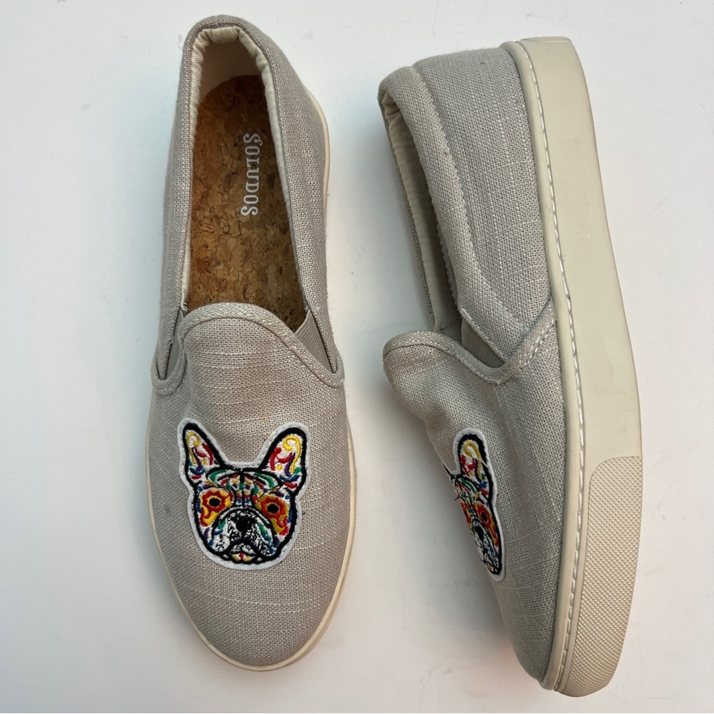 *New* Soludos French Bulldog Slip-on Sneakers, Size 8.5